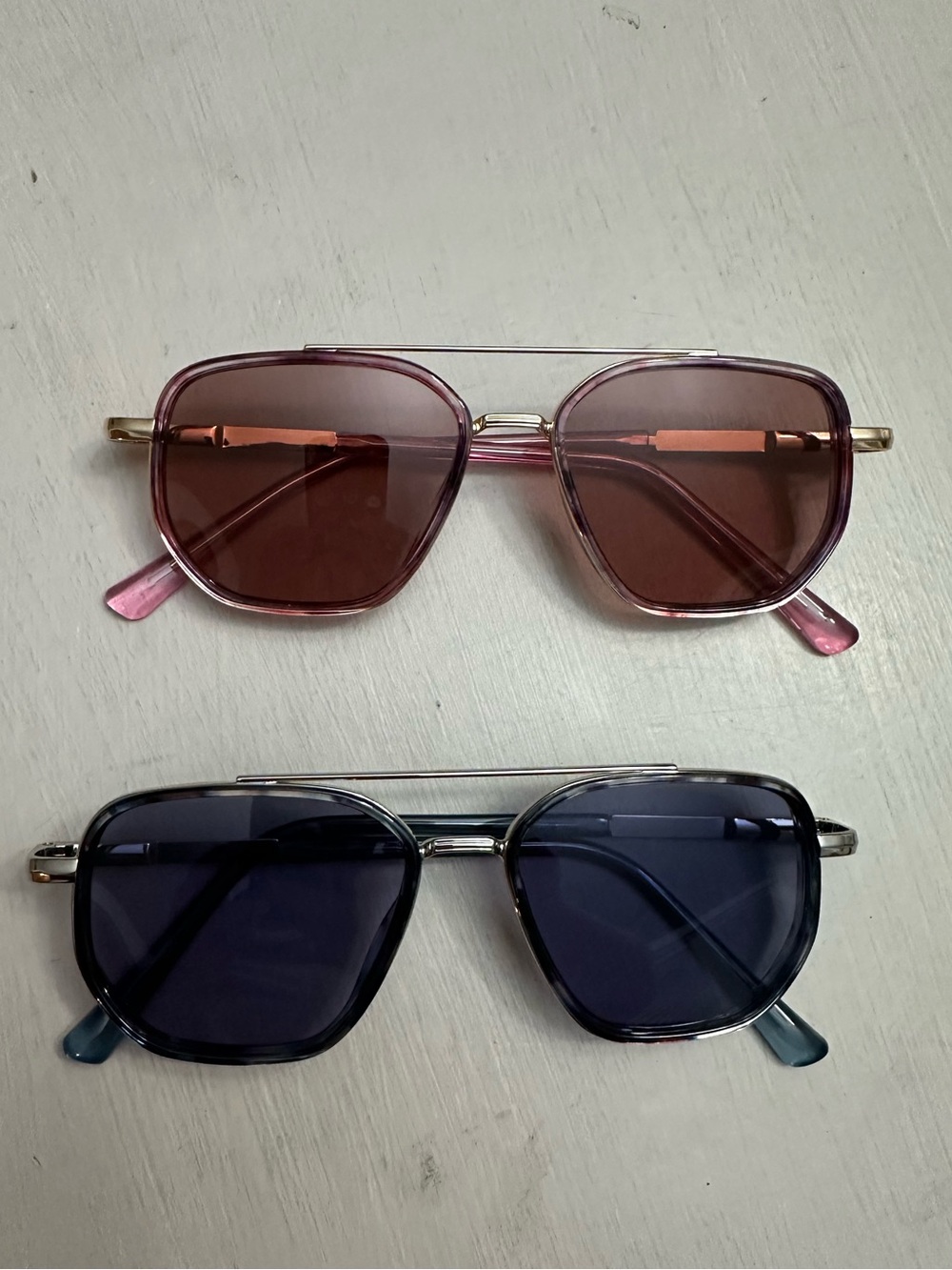 Set of 2 - Blue and Pink Sunglasses
